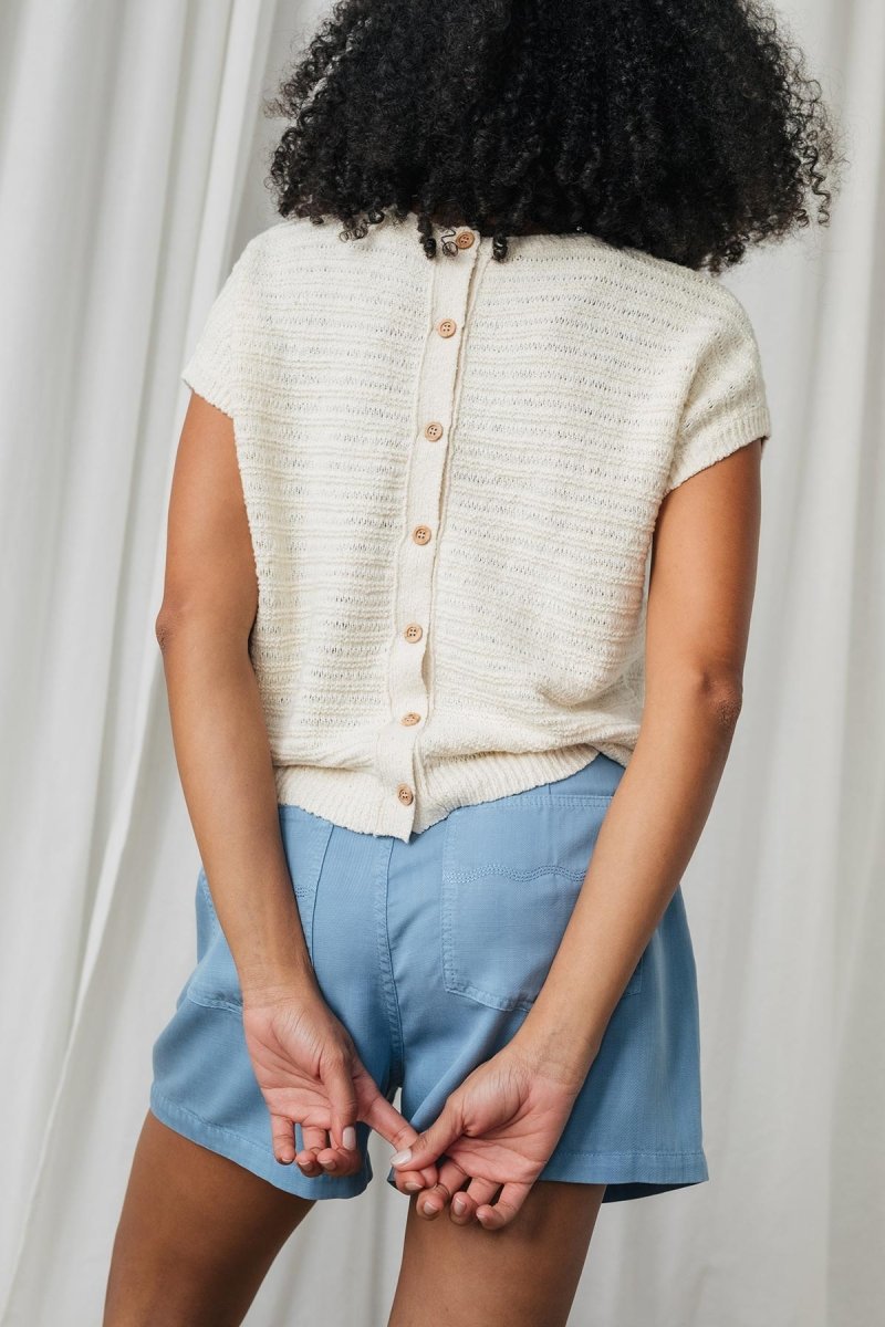 Moutohora Knitted Top Ecru - IVALO.COM