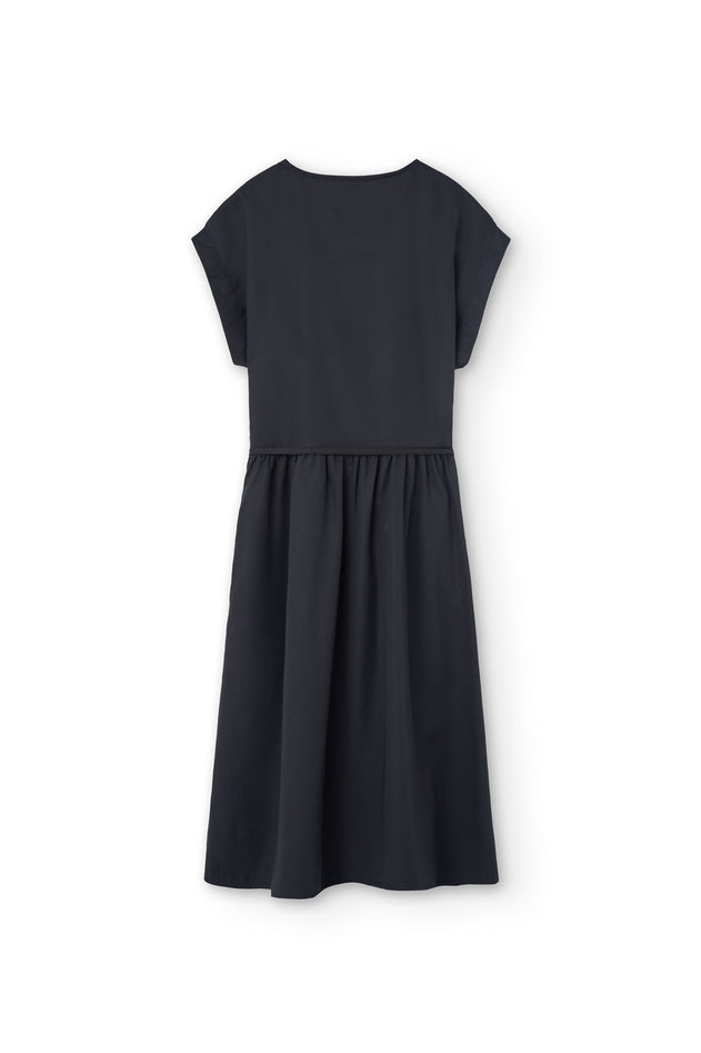 Hira Tencel Wrap Midi Dress Black