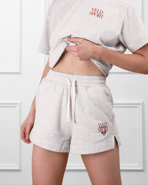 Amstel Sporting Club Cropped Sweat Shorts White