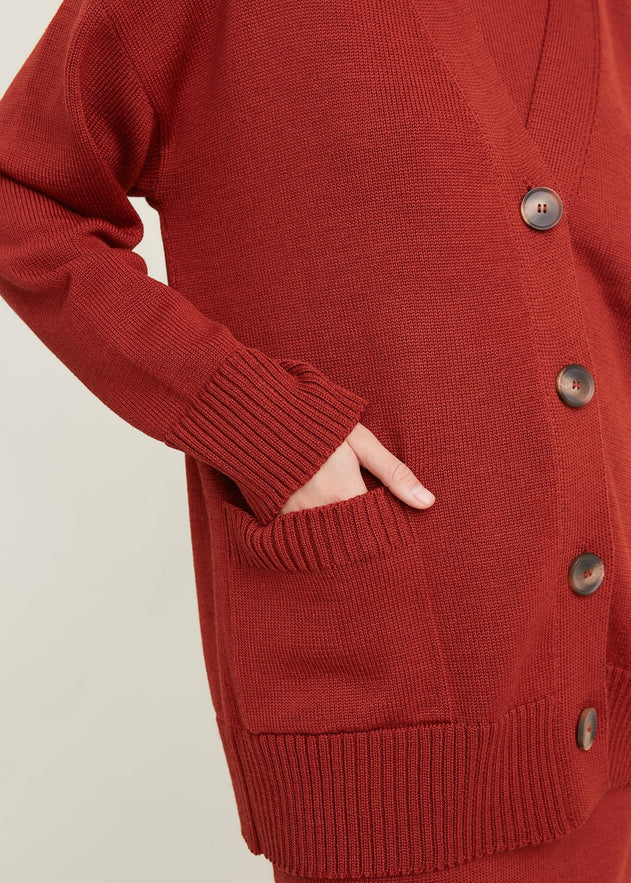 Button-Up Merino Wool Cardigan