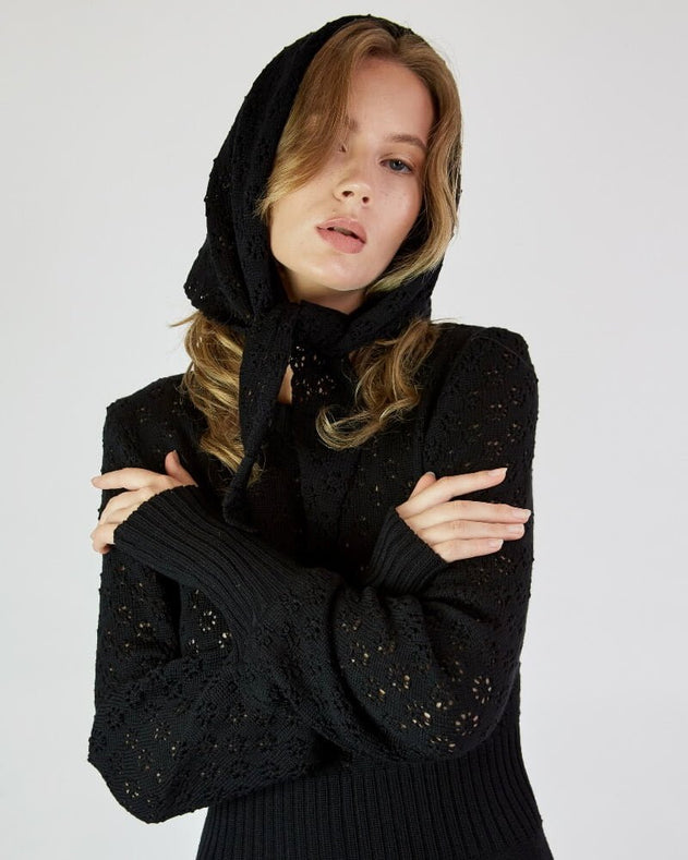Knitted Lace Triangle Head Shawl