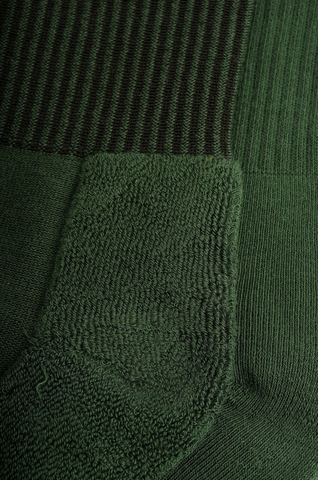 Green Organic Cotton Athletic Socks