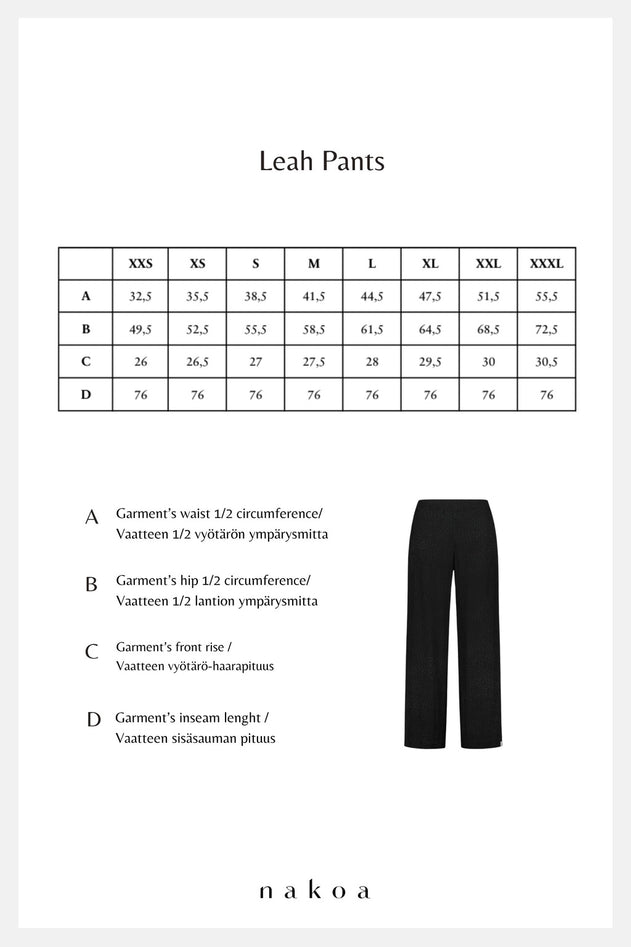 Leah Pants Black Leo