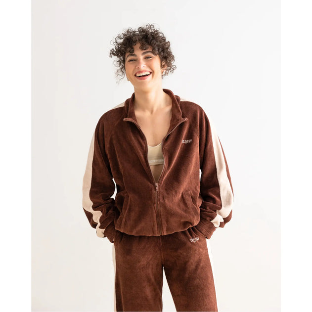 Ohne x Clotsy Unisex Track Jacket Brown
