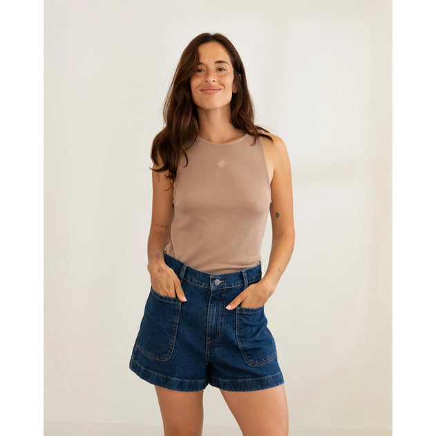 Ribbed Tank Top Mocha