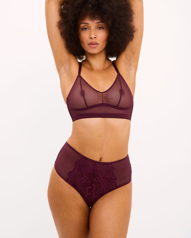 Mesh Balconette Cherry