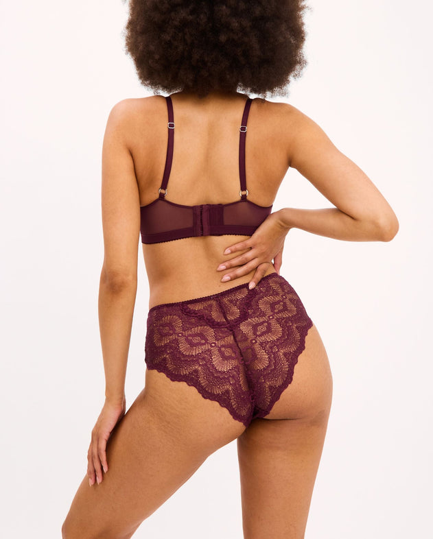 Mesh Balconette Cherry