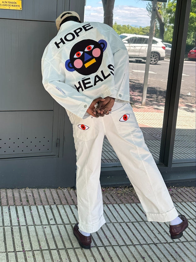 Hope Heals Pleated Trousers White