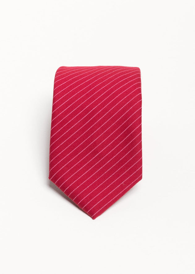The 100% Cotton Tie Red & White Stripes