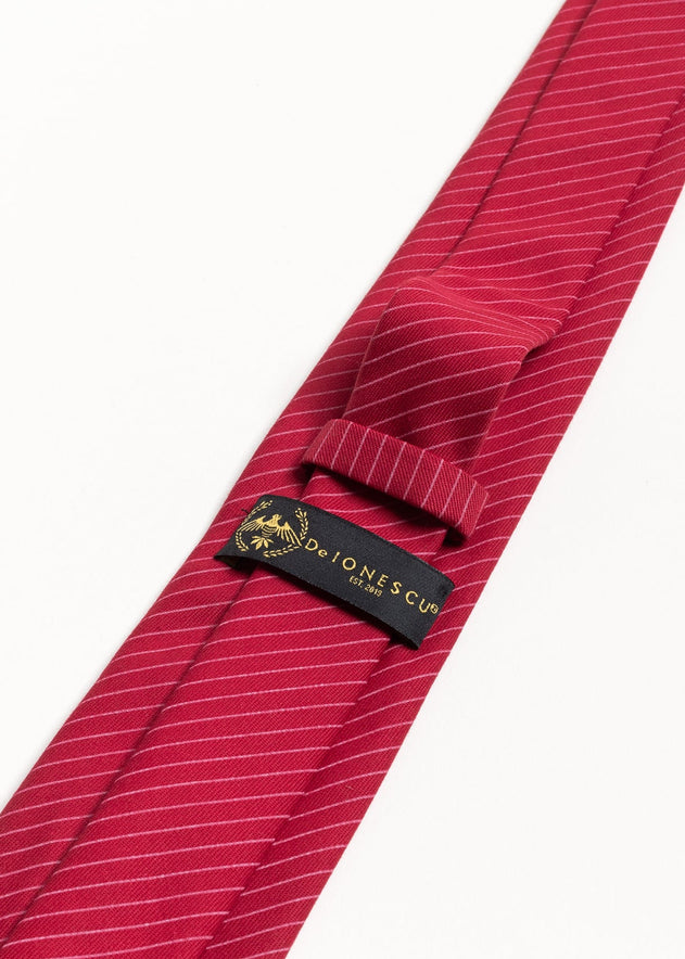 The 100% Cotton Tie Red & White Stripes
