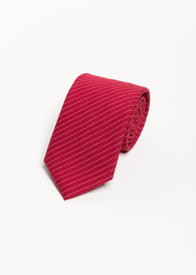 The 100% Cotton Tie Red & White Stripes