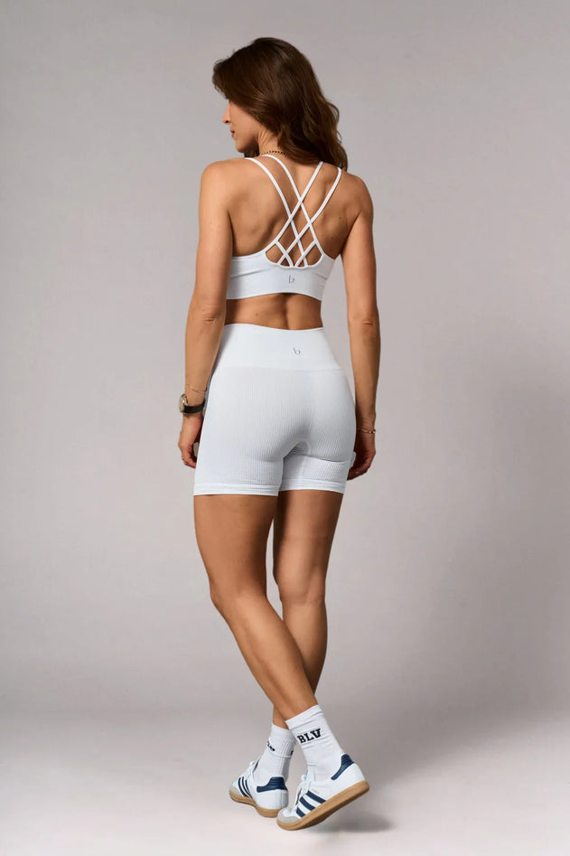 Ether Biker Shorts White