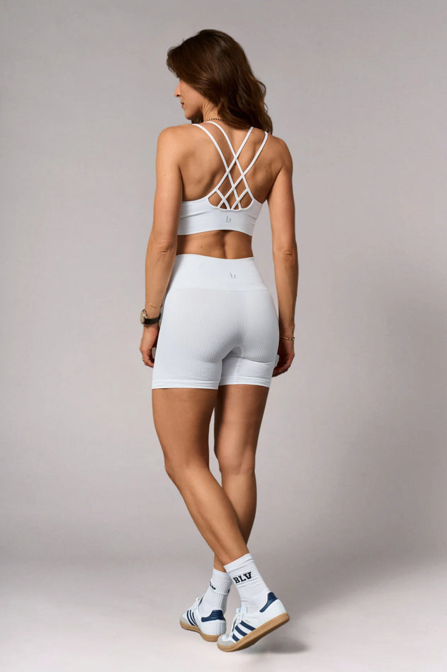Ether Biker Shorts White