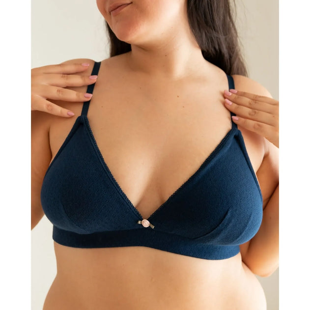 Clotsy Brand Organic Cotton Bra Marine
