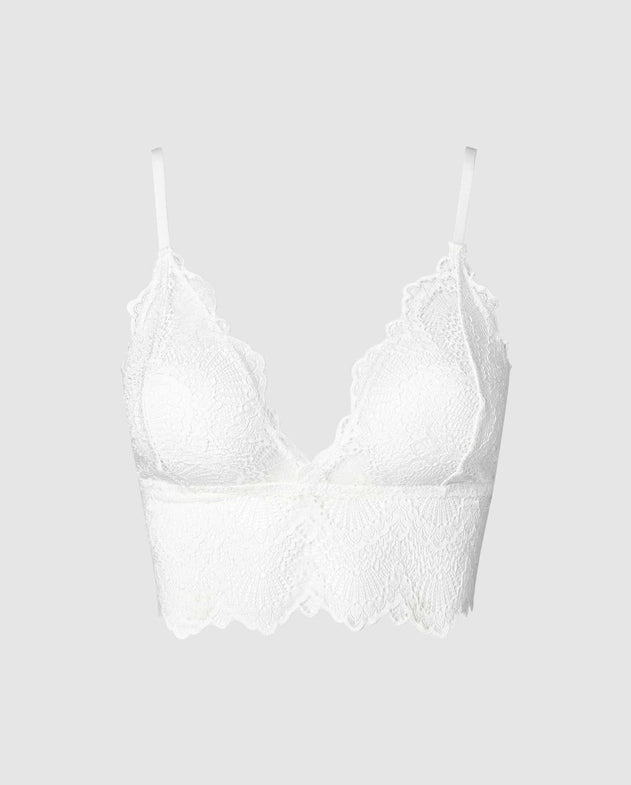 Lace Bralette Top Blanche White