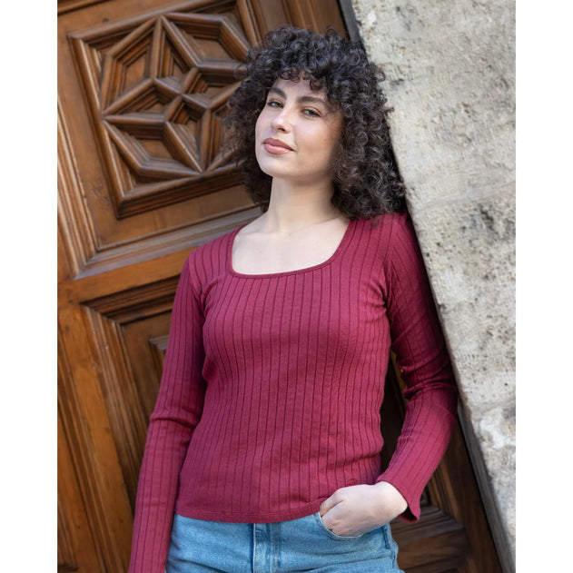Everywhere Top Burgundy