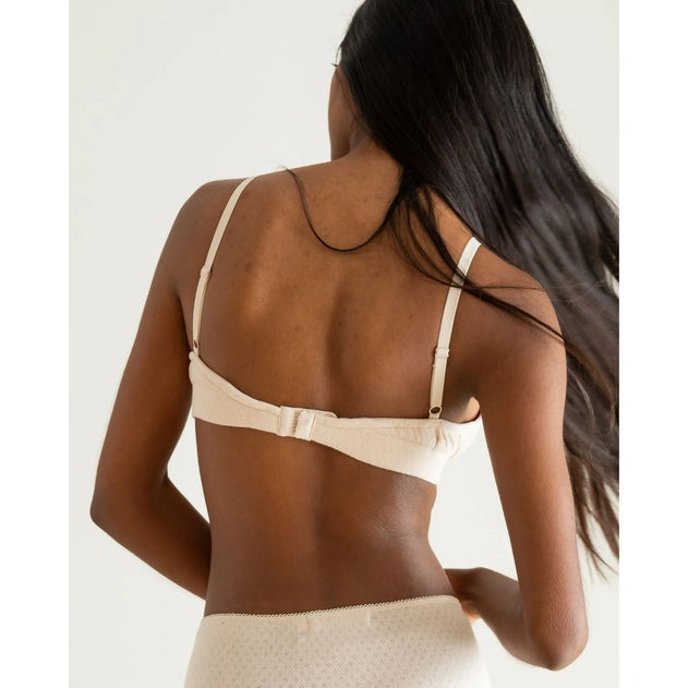 Clotsy Brand Organic Cotton Bra Sand