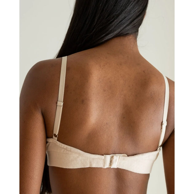 Clotsy Brand Organic Cotton Bra Sand