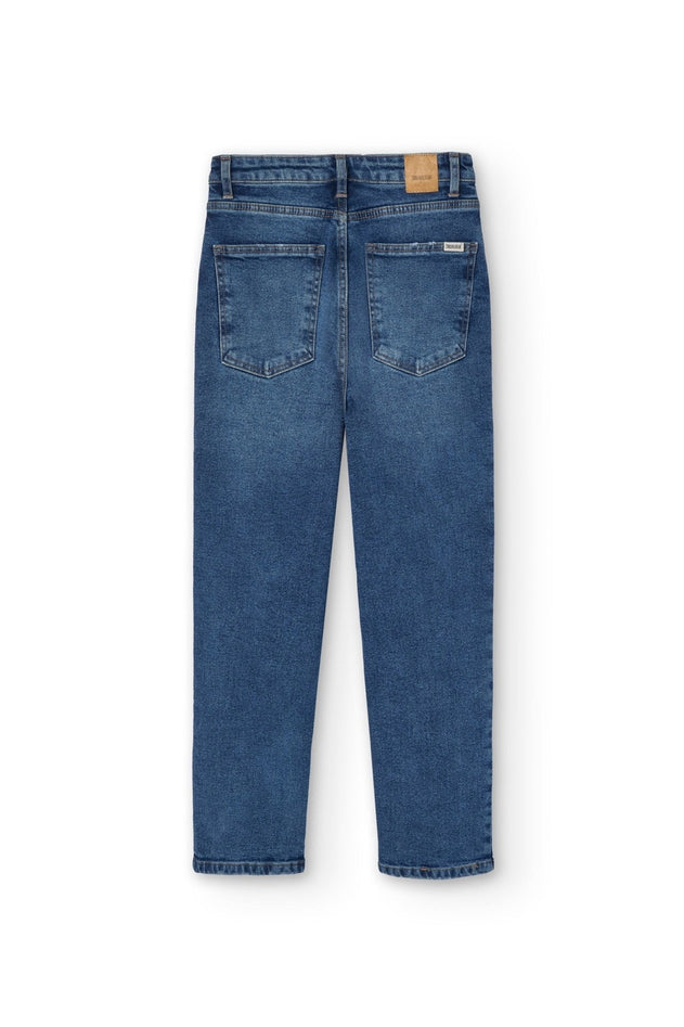 Gueda Momfit Denim Trousers Washed Blue