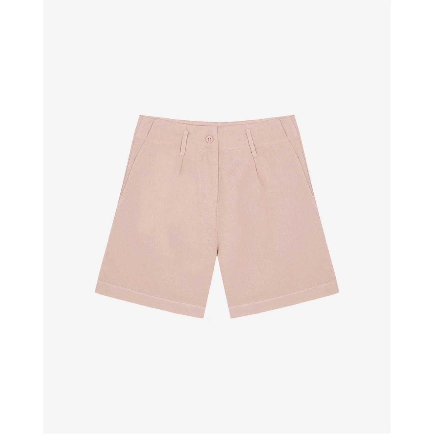 Cala Linen Blend Shorts Pink