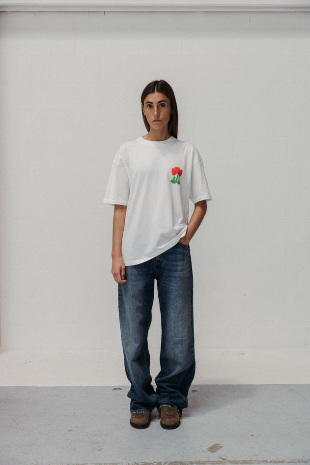 Tulip Print T-Shirt White