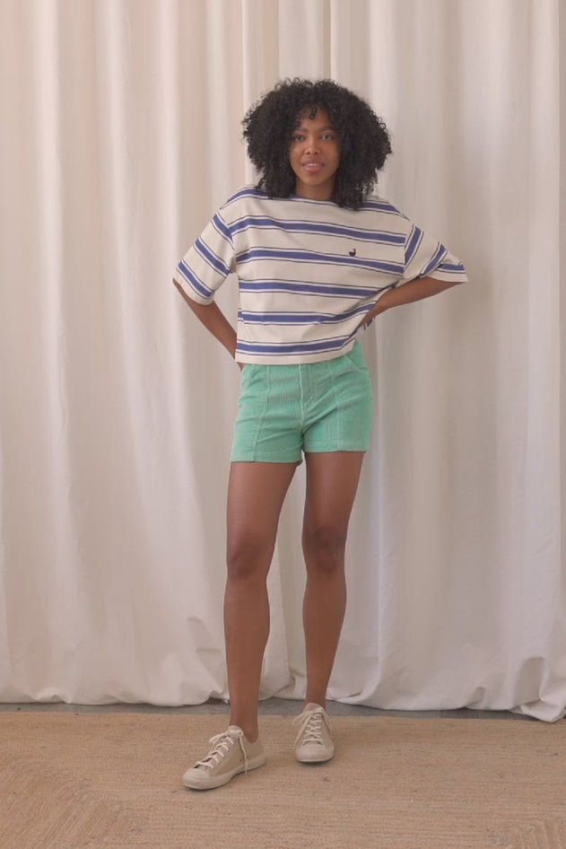 Fingal T-Shirt Cobalt Blue Stripes - IVALO.COM