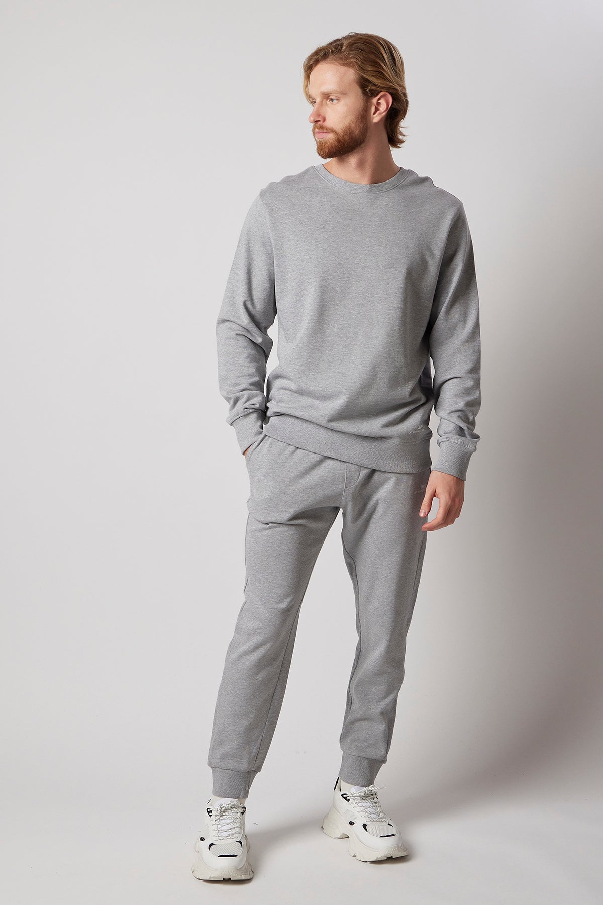 Men's Crewneck Sweatsuit Set Black