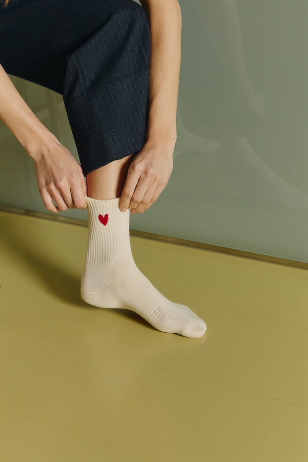 Heart Socks Red