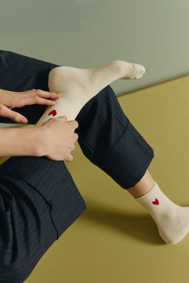 Heart Socks Red