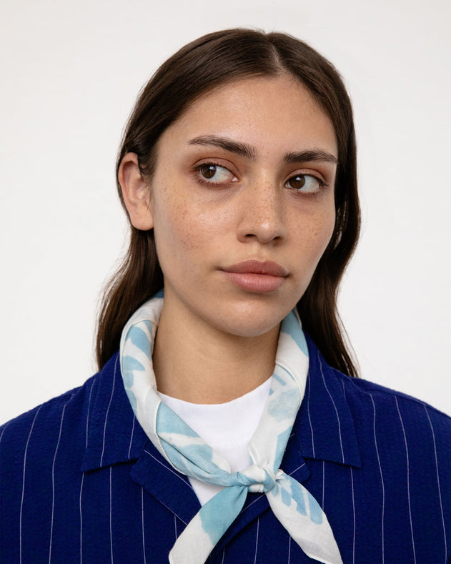 Striped Bandana Nature White / Blue