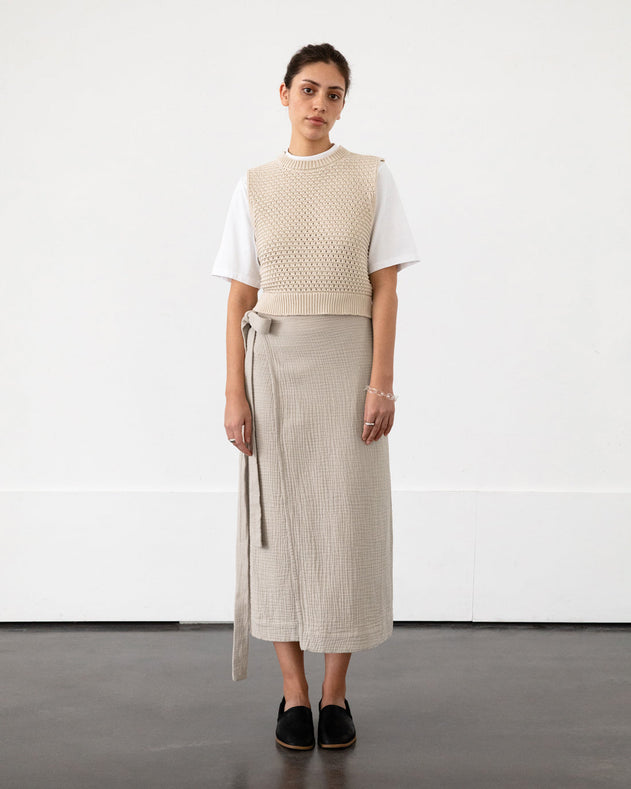Wrap Skirt Washed Sand
