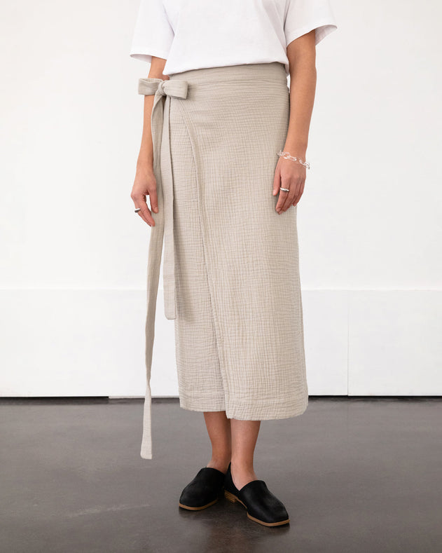 Wrap Skirt Washed Sand
