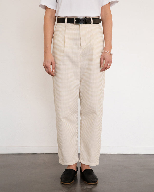Cropped Pantalone Waffle Sand