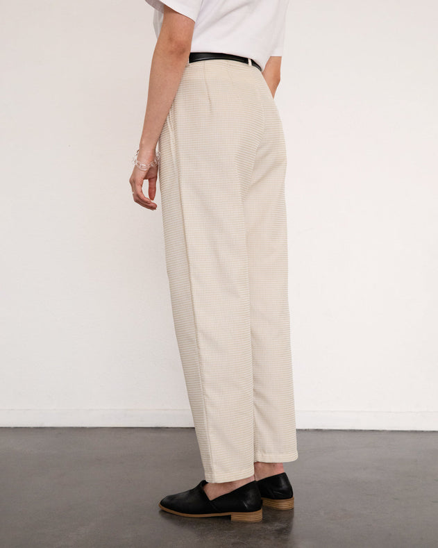 Cropped Pantalone Waffle Sand