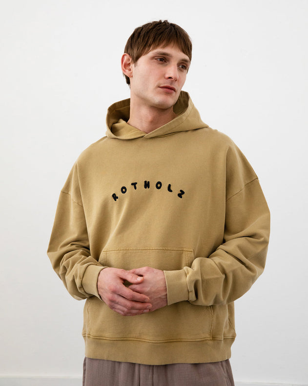 Bubbly Logo Hoodie Faded Mustard