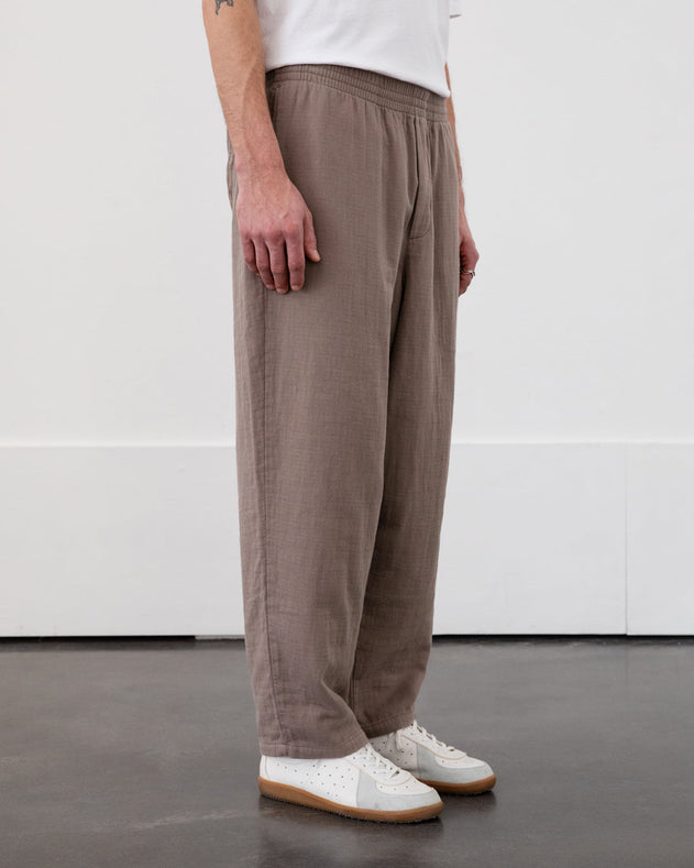 Wide Pants Washed Brown