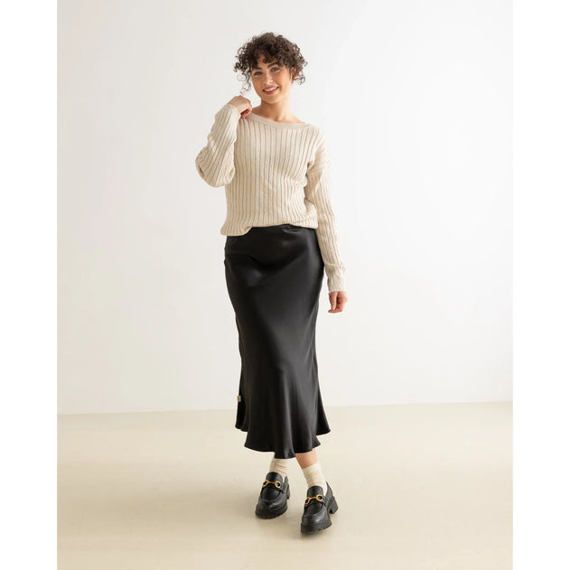 Shine Skirt Black