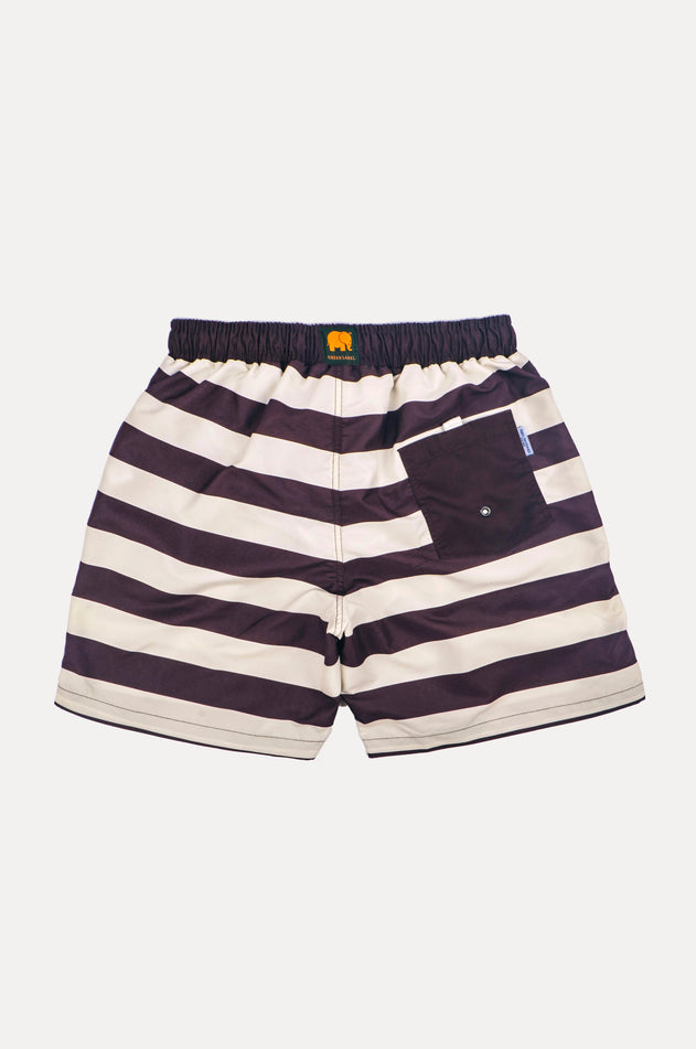 Men's Owari Swim Shorts Striped Grape Red