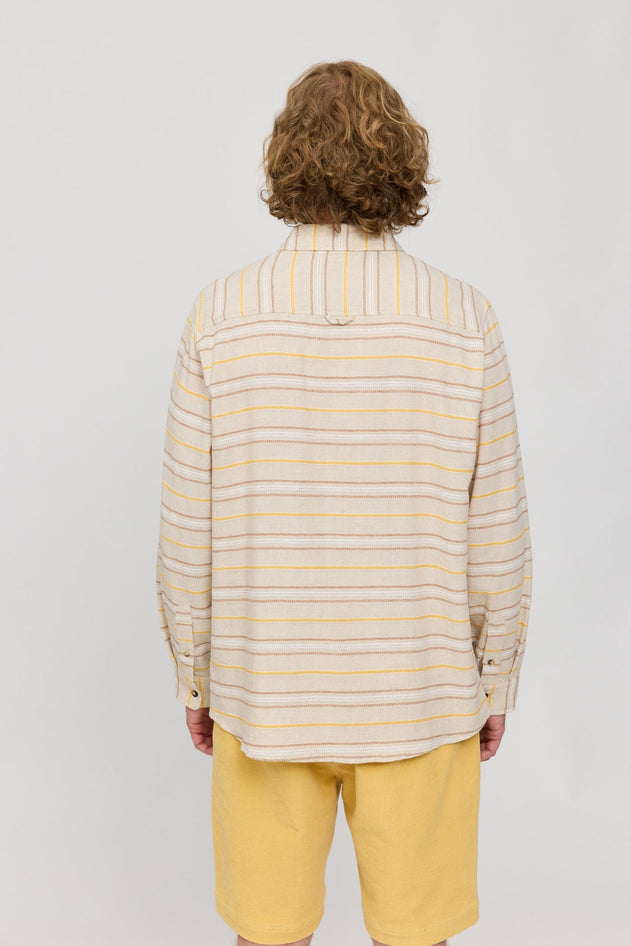 Striped Linen-Mix Shirt