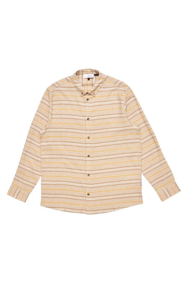 Striped Linen-Mix Shirt