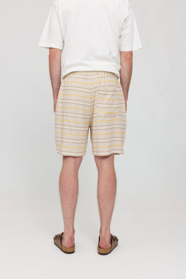 Men's Striped Linen-Mix Shorts