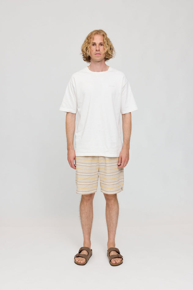 Men's Striped Linen-Mix Shorts