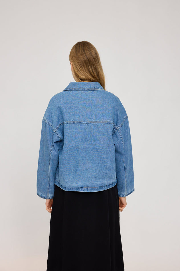 Short Denim Jacket With Buttons