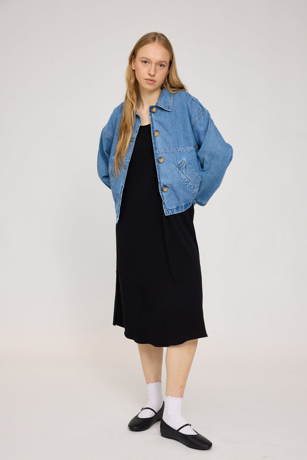 Short Denim Jacket With Buttons