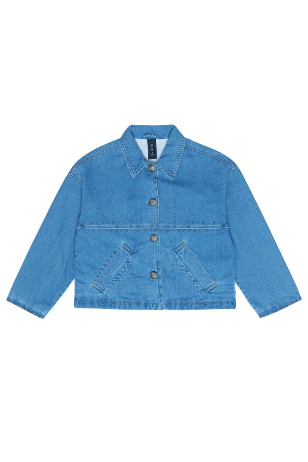 Short Denim Jacket With Buttons