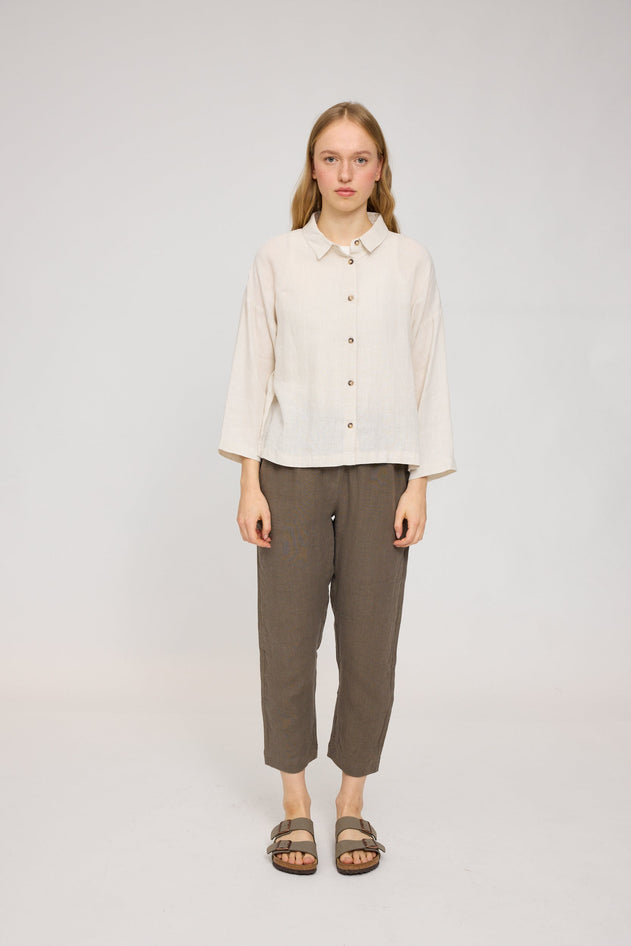 3/4 Sleeve Linen Shirt