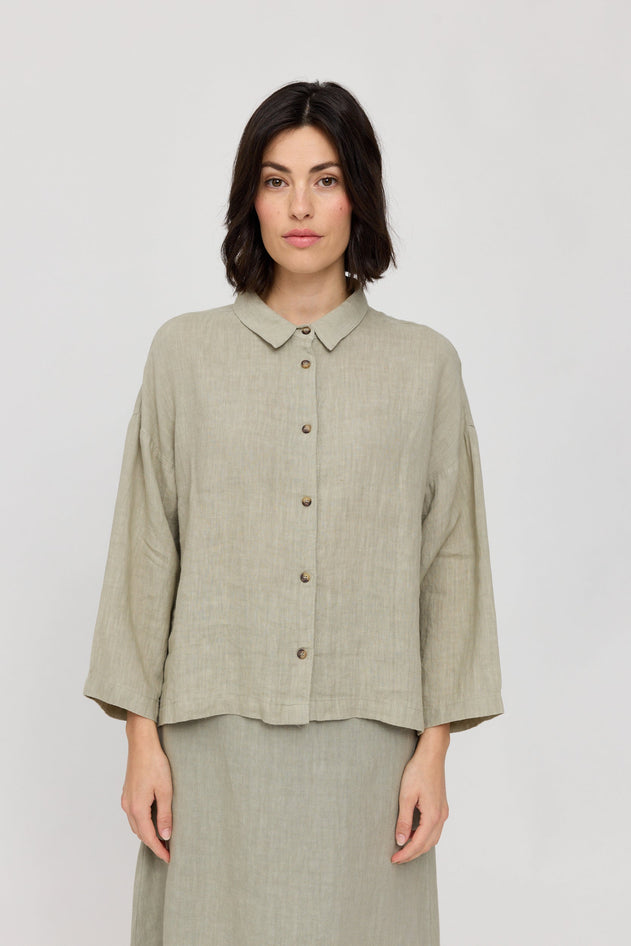 3/4 Sleeve Linen Shirt
