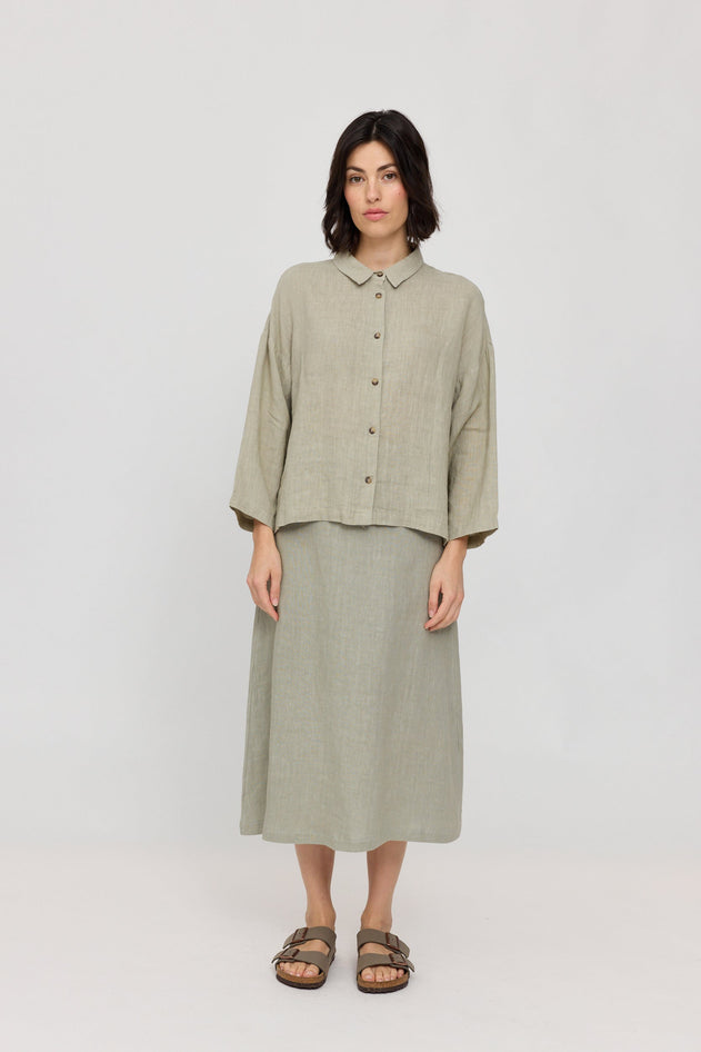 3/4 Sleeve Linen Shirt