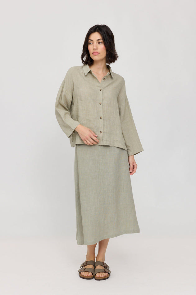 3/4 Sleeve Linen Shirt