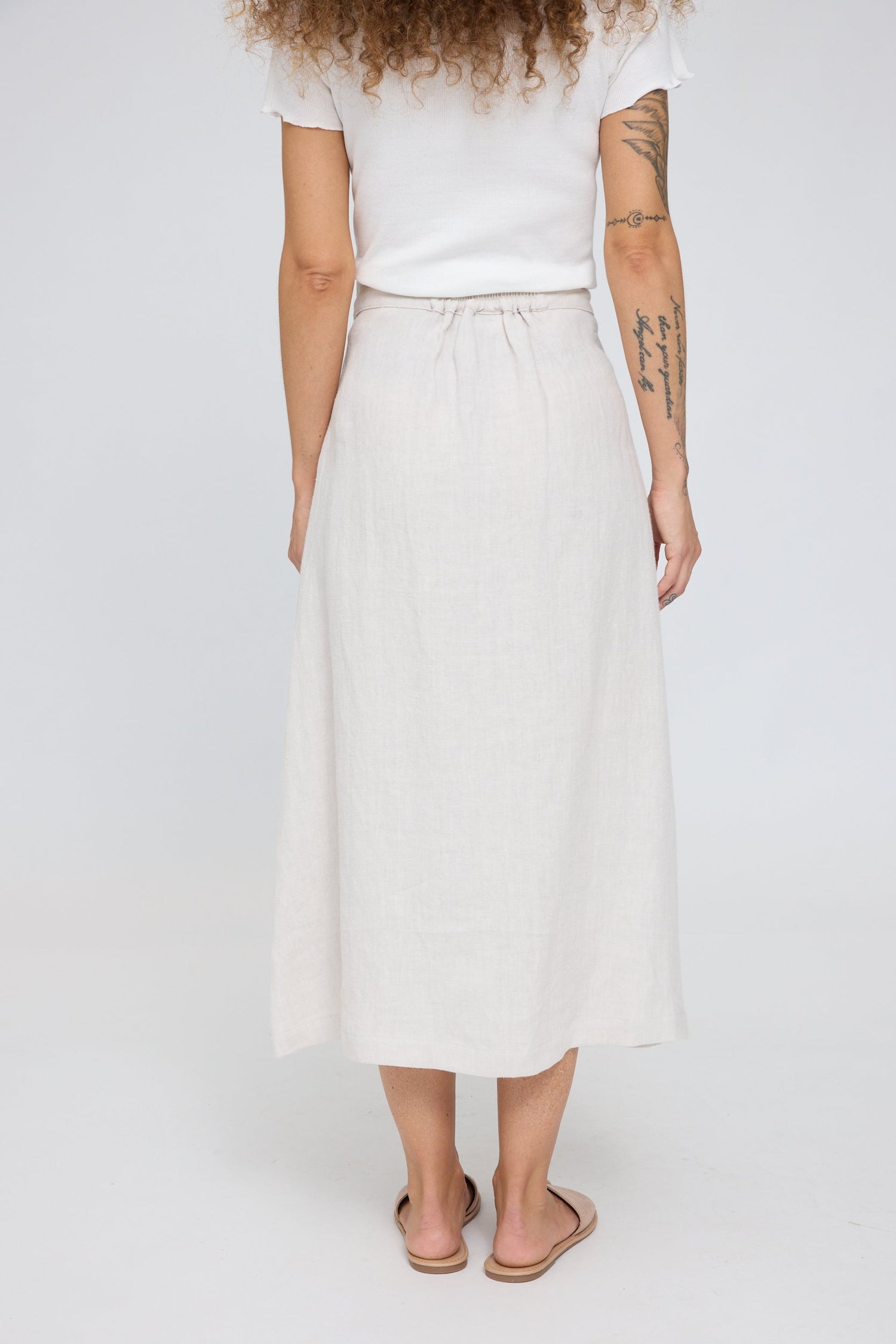 Linen Midi Skirt